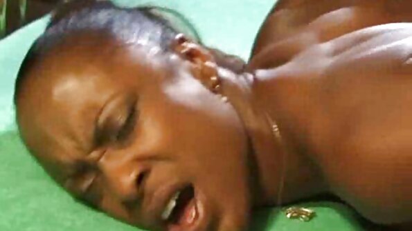 A brunette panas jeung tits palsu badag geus meunang cock dina sungut nya